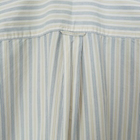 Nautica Button Up Shirt Men Medium Multi Vertical Stripe Cotton Logo Classic - Picture 9 of 12